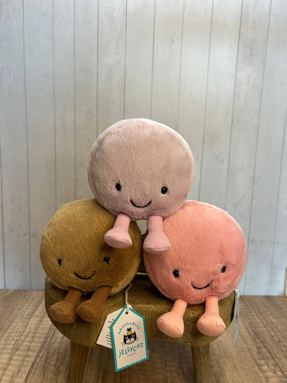 Jellycat Macaron 3 Set Mia Mona May Macaron Set Fast Ship NEW Authentic